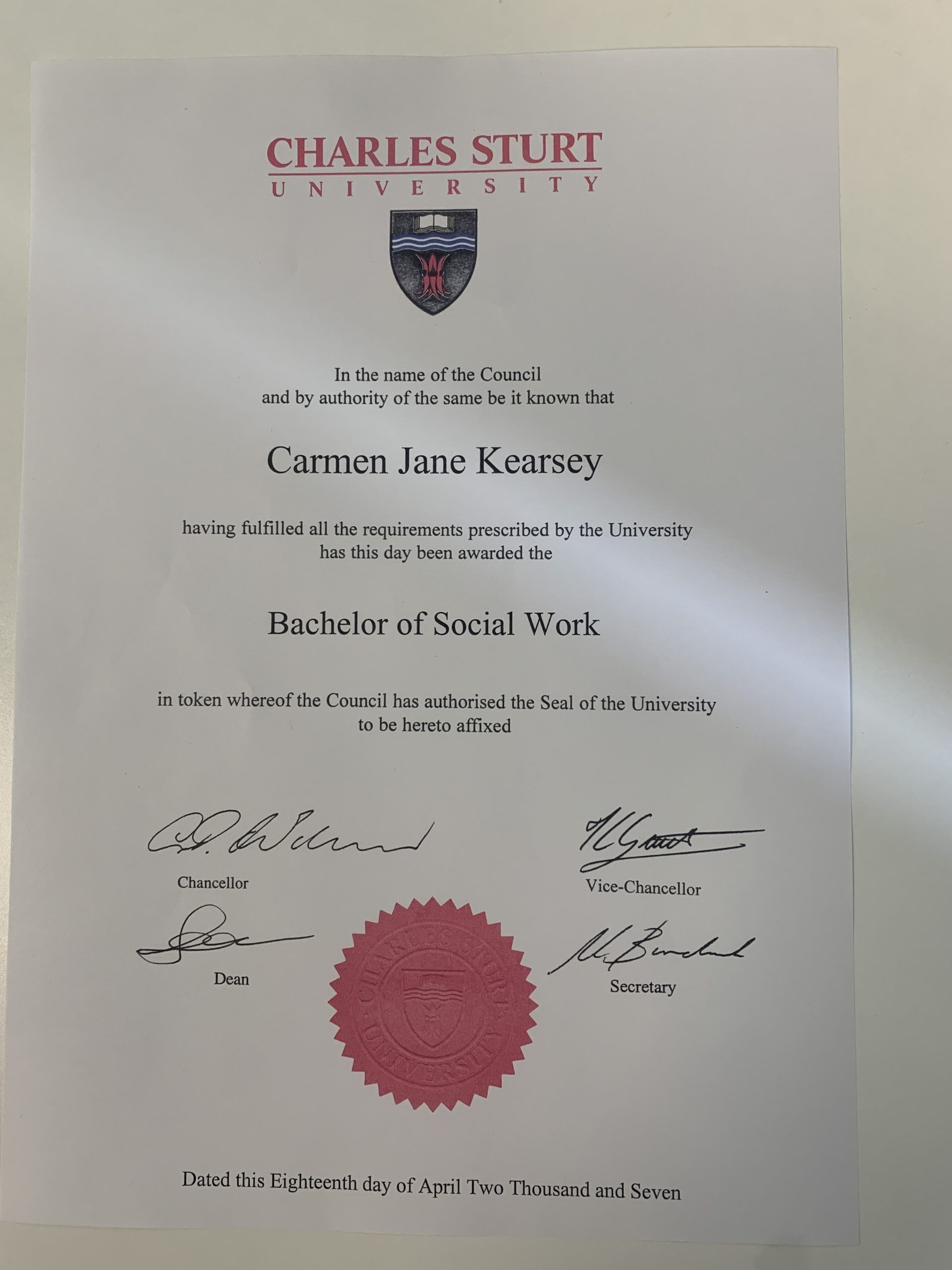 Bachelor of Social Work